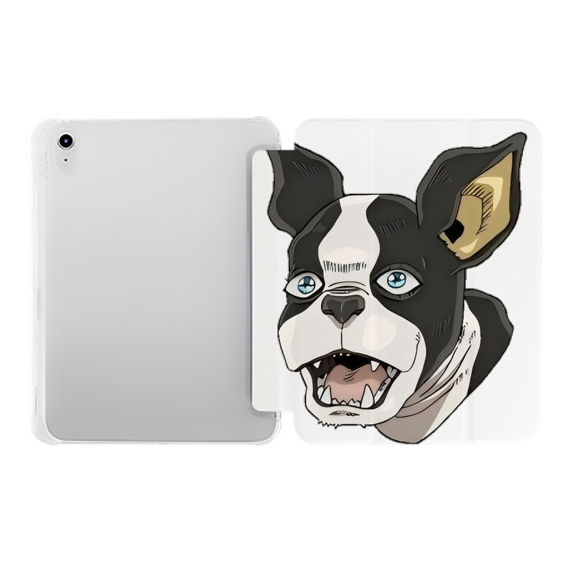 （画像用） ジョジョの奇妙な冒険 イギー JoJo's Bizarre Adventure Iggy IPad ケース ペン収納付き 三つ折りスタンド PUレザー×シリコン 対応機種9.5/10.5/10.9インチ